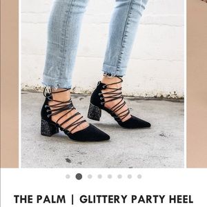 🔥 Mi.iM “The Palm” Lace Up Glitter Heel